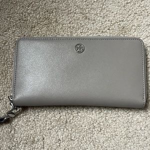 Tory Burch Taupe Wristlet